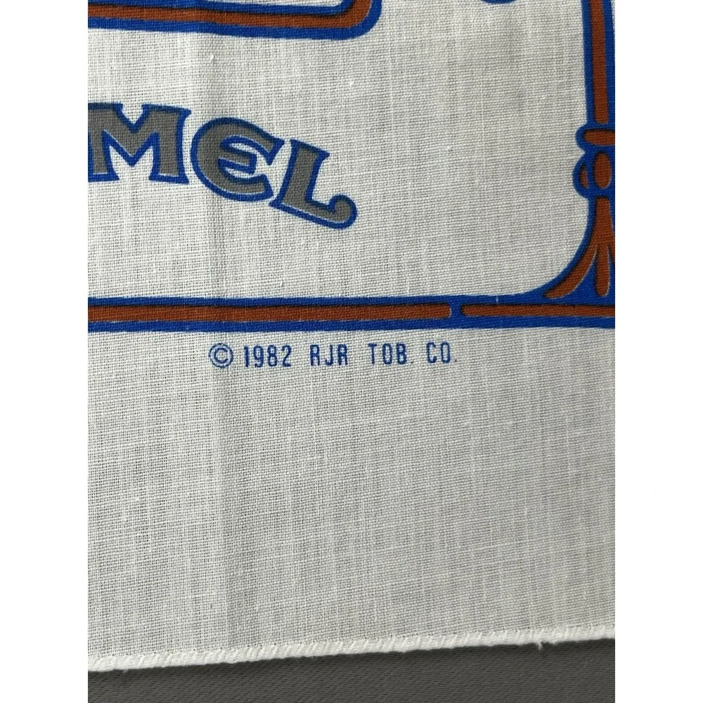 Camel Cigarettes Bandana Handkerchief Vintage 1982 White